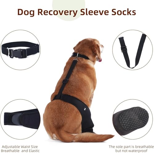 Yoneba dog socks secure fit strap on dog prevents slipping