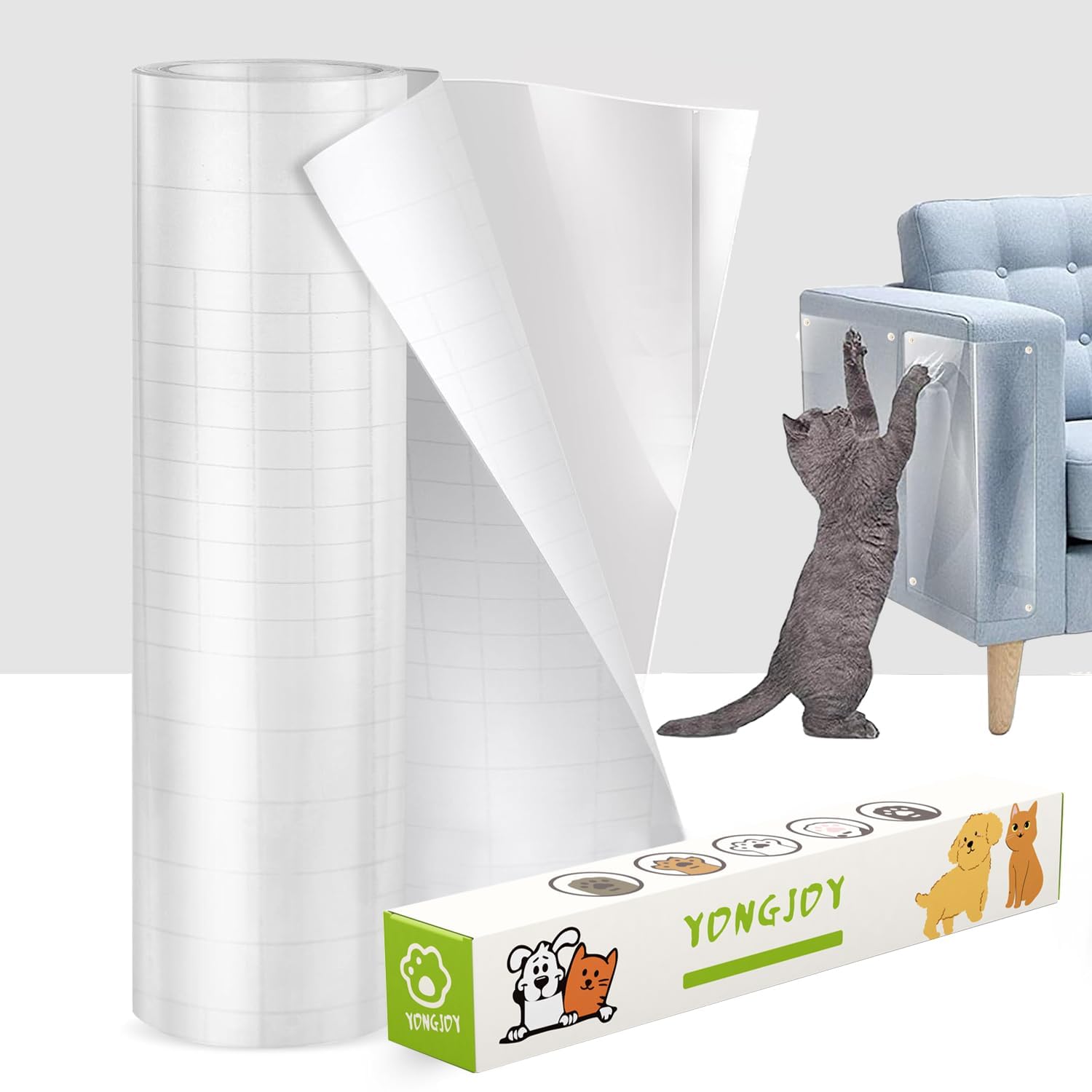 Yongjoy anti-cat-scratch protector roll shields couch corners from claws