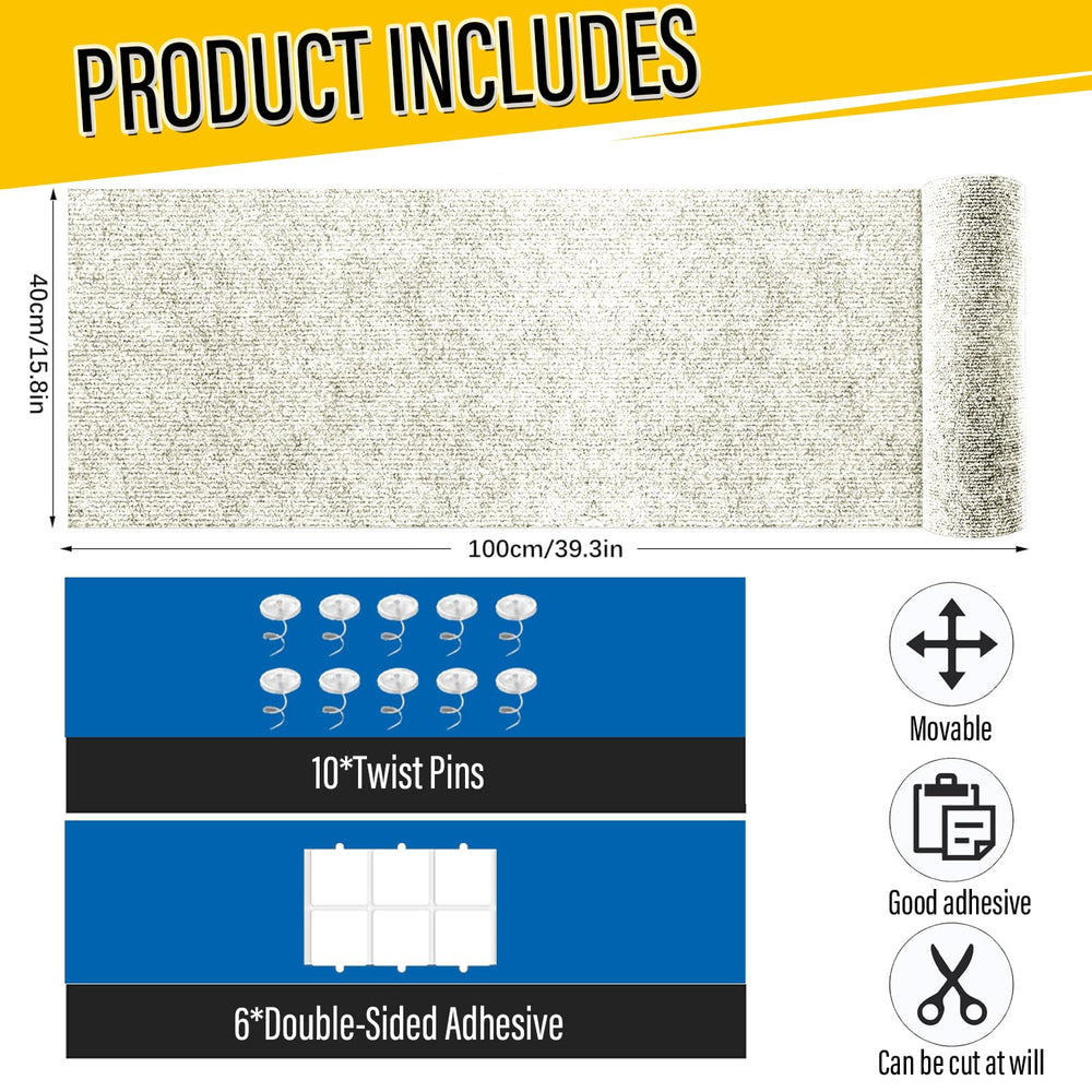 YONGJOY cat scratch couch protector adhesive back shows easy, secure installation.