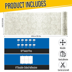YONGJOY cat scratch couch protector adhesive back shows easy, secure installation.