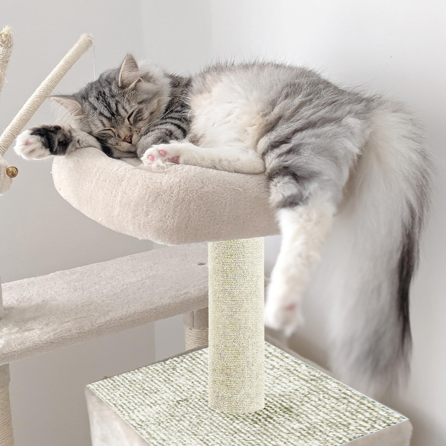 YONGJOY cat scratch couch protector DIY climbing frame shows versatile indoor play.