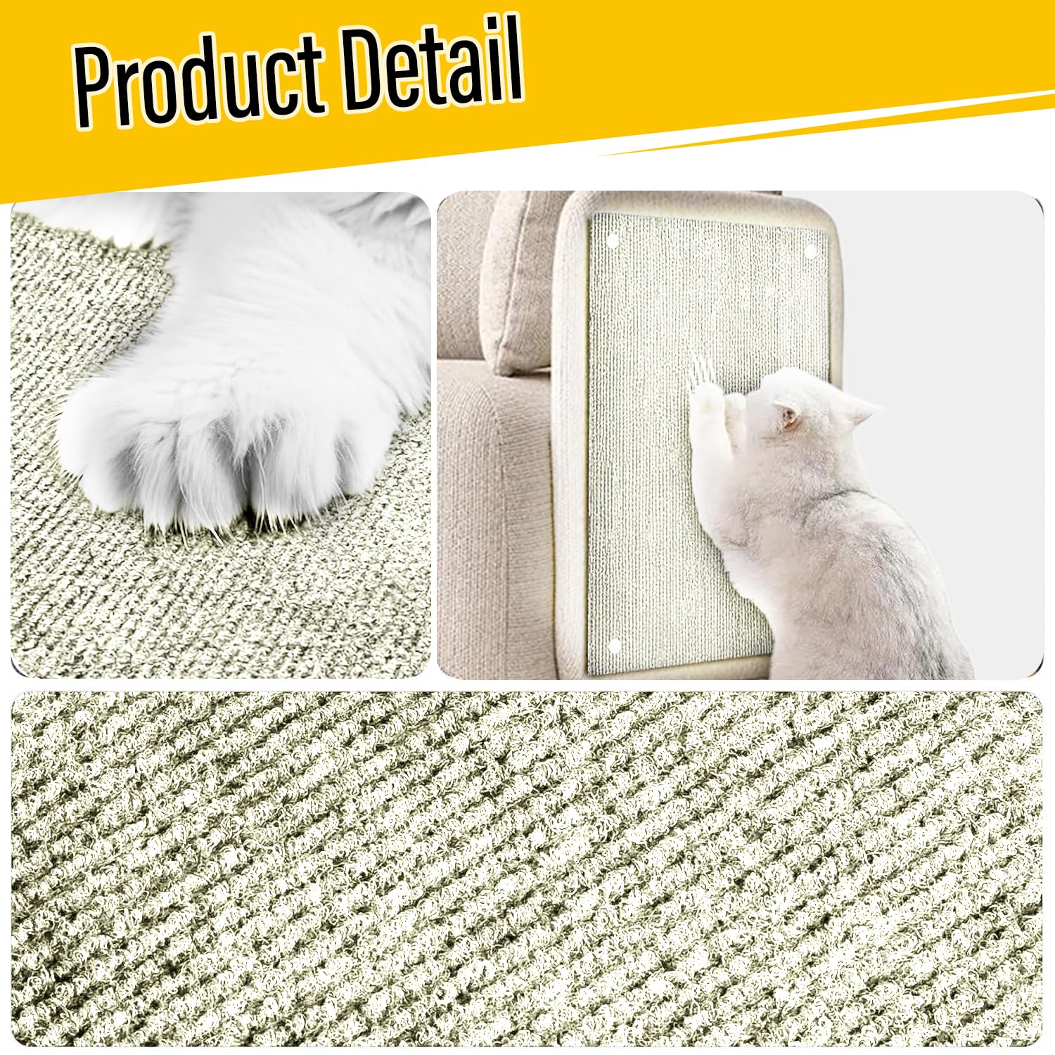 YONGJOY cat scratch couch protector easy-clean surface cleans cat hair easily.