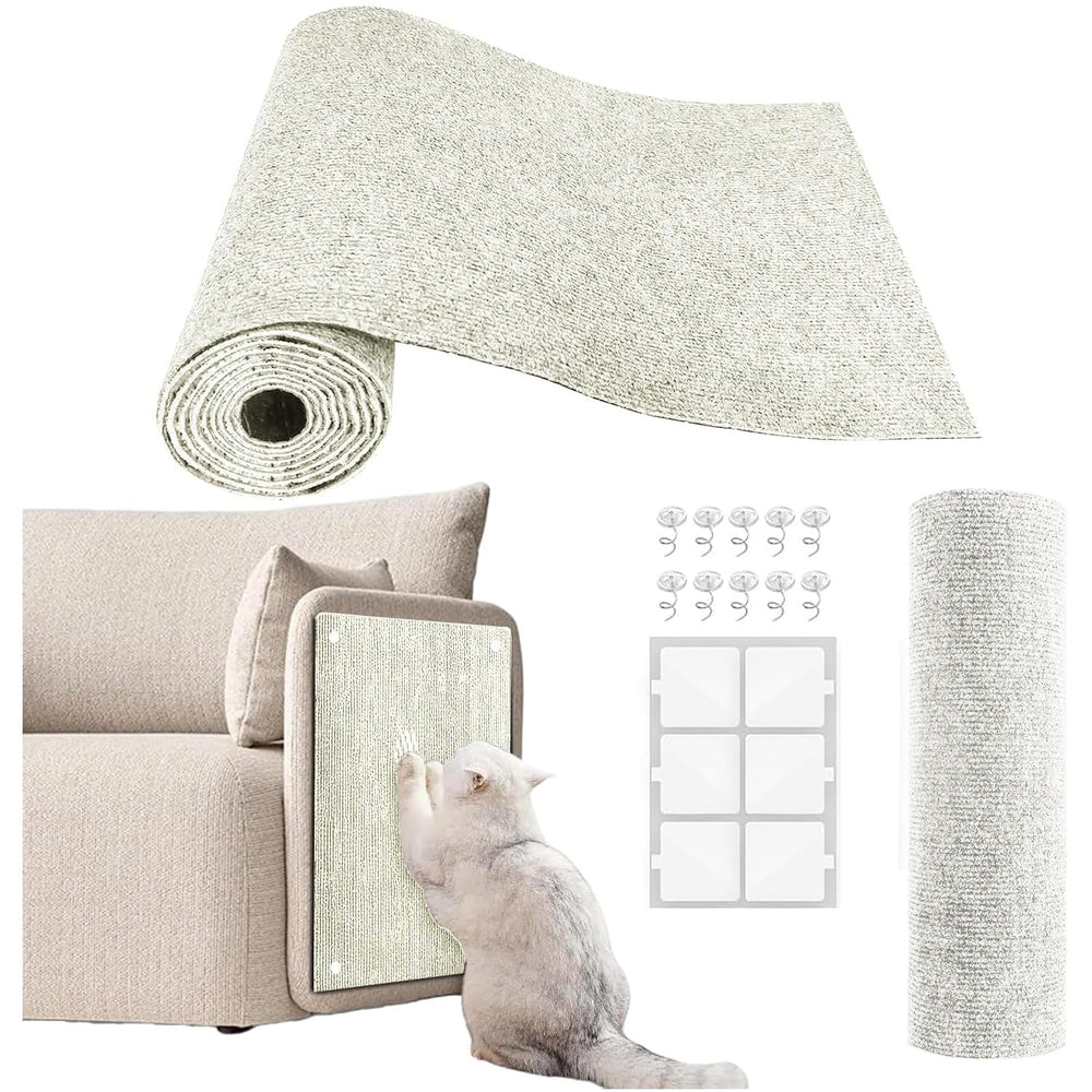 YONGJOY cat scratch couch protector front view protects furniture from scratches with a reusable mat.