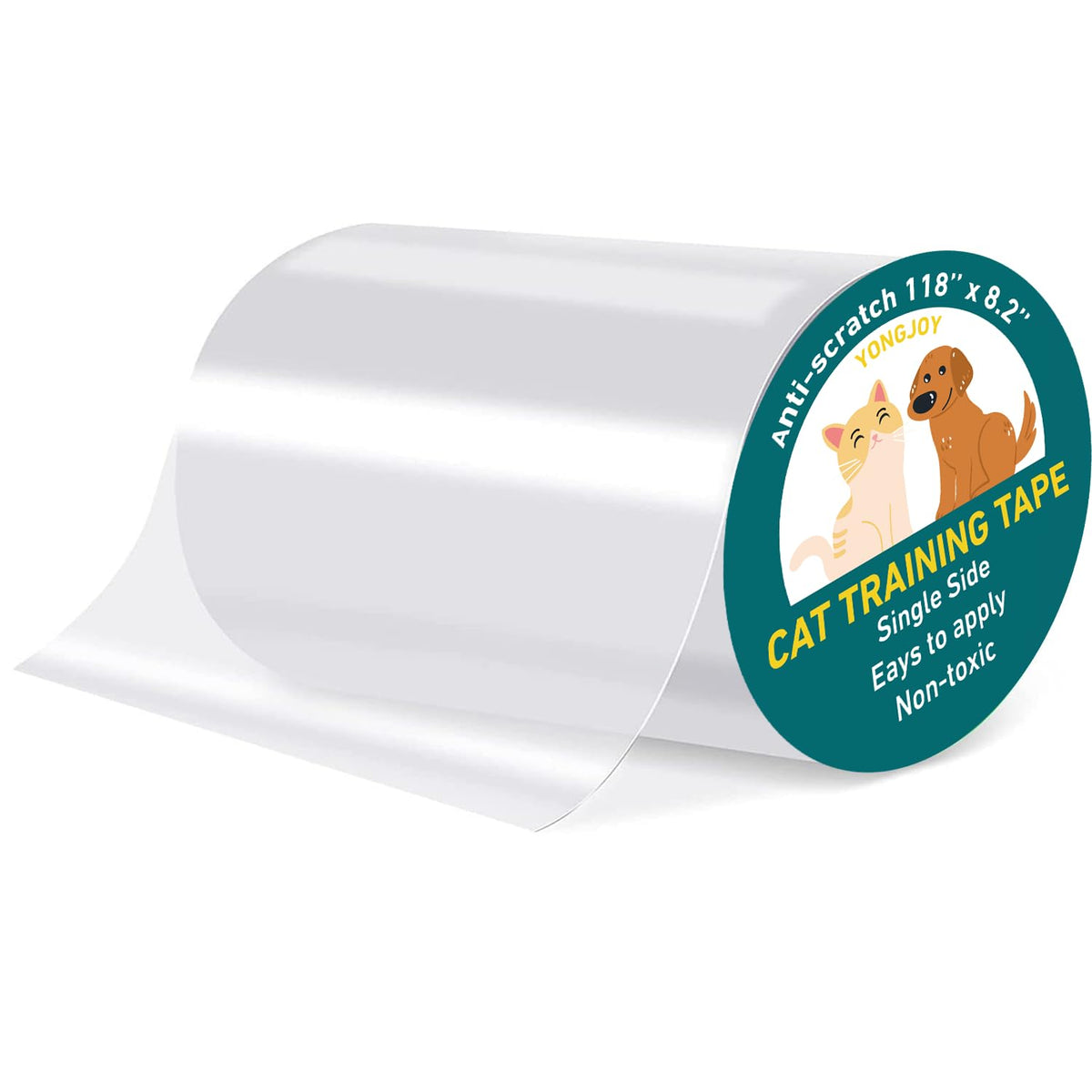 Yongjoy door-protector-adhesive-clear shows near-invisible protection against pet scratches for doors