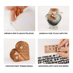 Yongvelin heart bottle and charms provides a personal fur keepsake option.