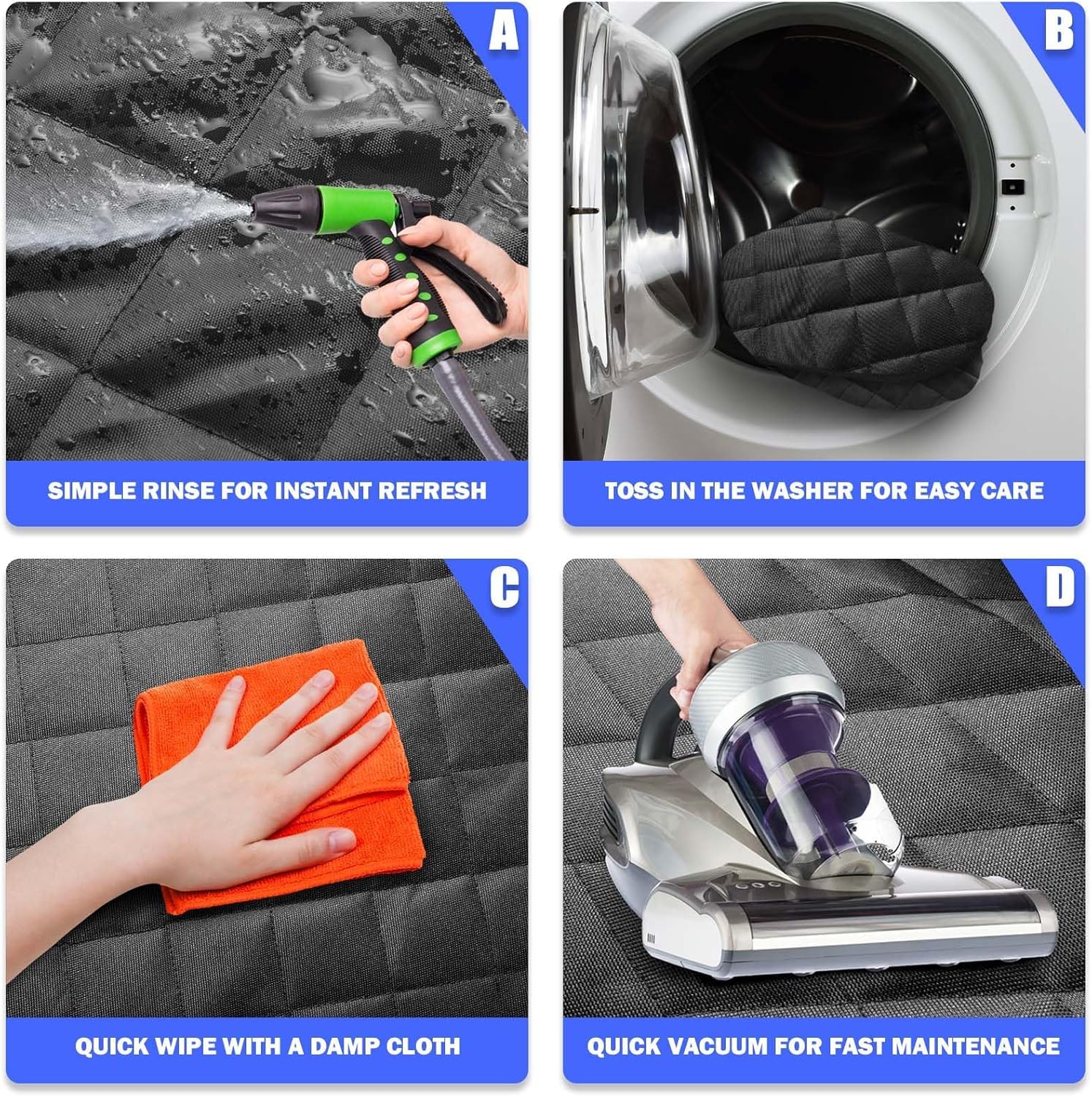 Yonktoo dog seat cover 60-40-split-back-seat adapts to different seating layouts