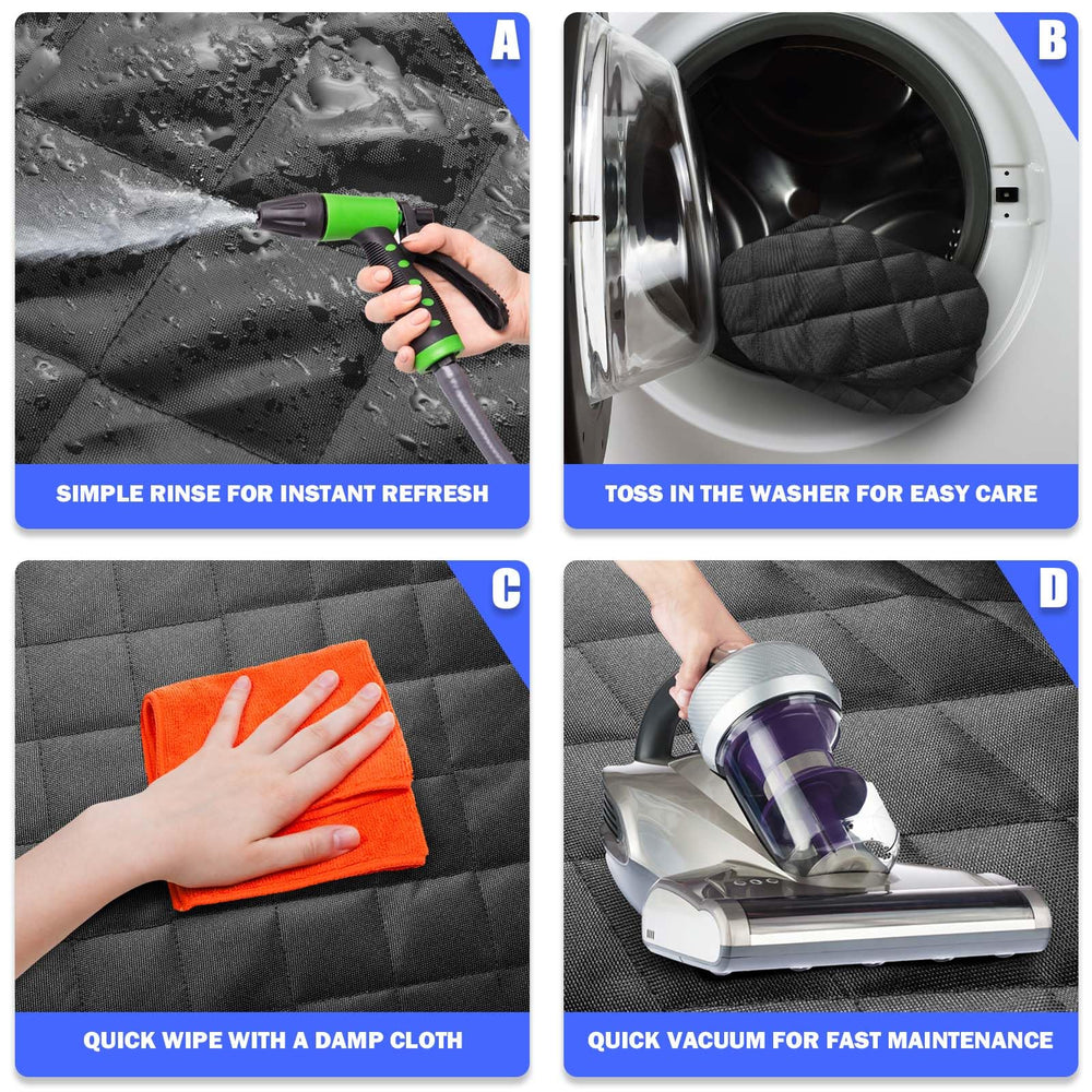 Yonktoo dog seat cover machine washable for easy cleanup after adventures.