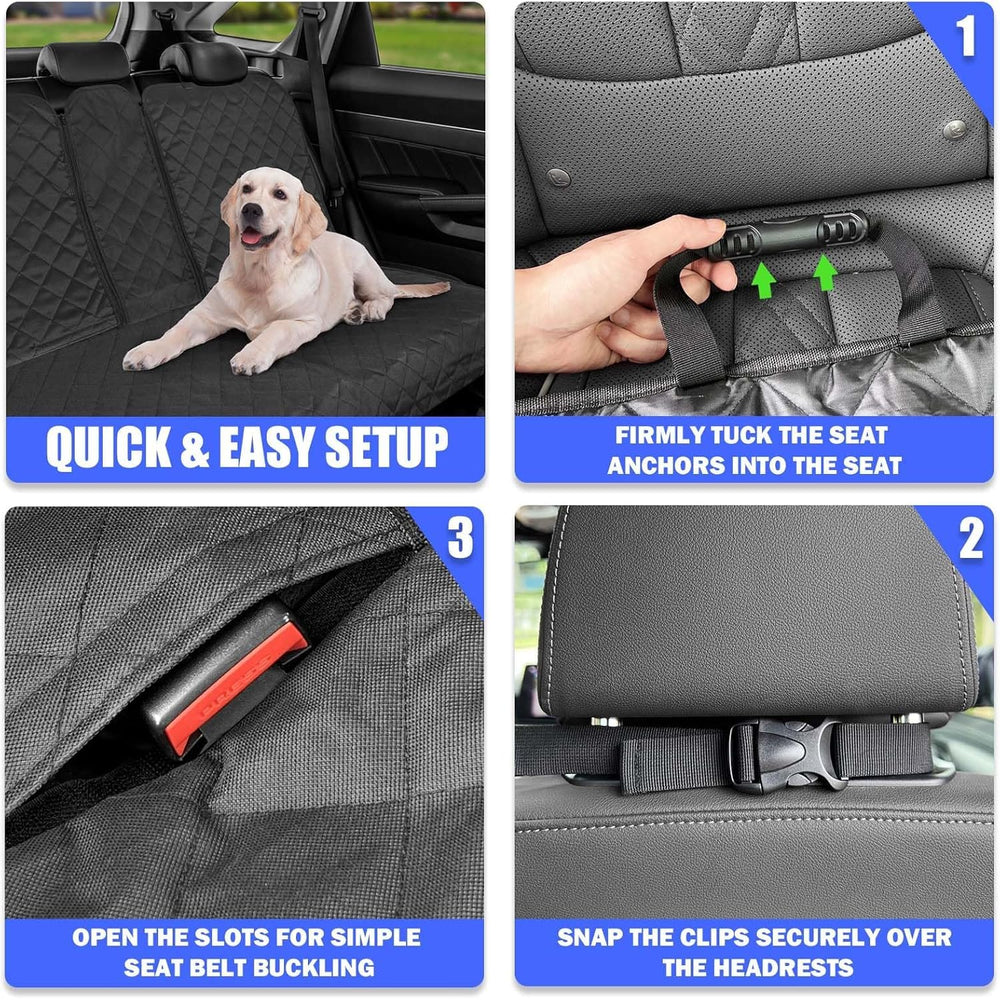 Yonktoo dog seat cover non-slip-backing stays put while driving