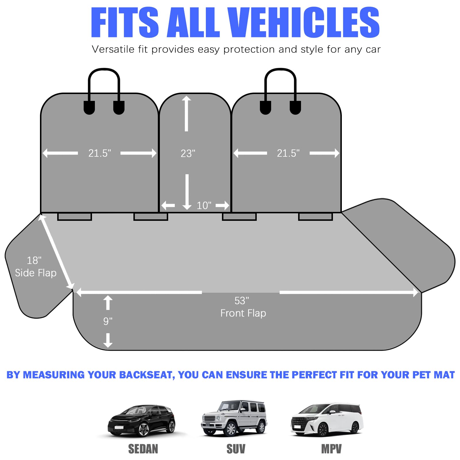Yonktoo dog seat cover quick install anchors secure fit during trips.