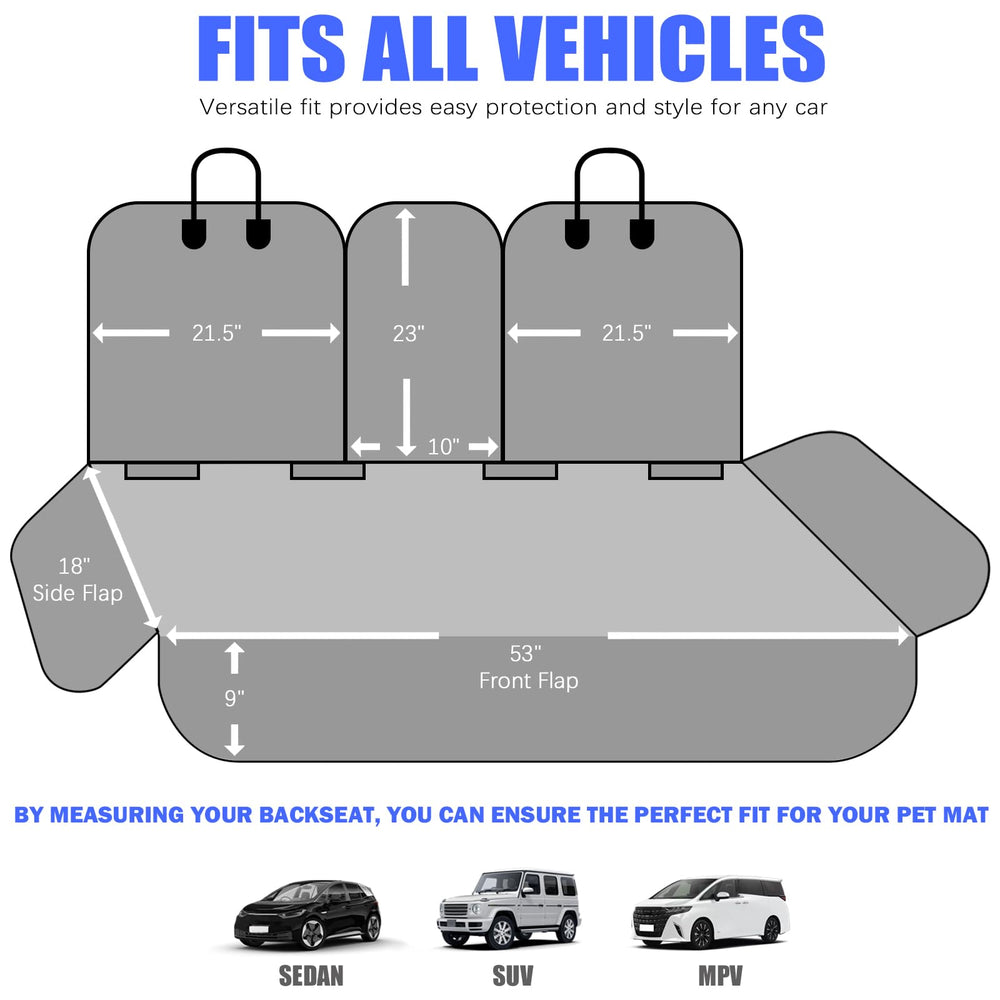 Yonktoo dog seat cover quick install anchors secure fit during trips.