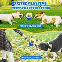 YONLIT big squeaker plush parrot toy provides loud fun during chew sessions.