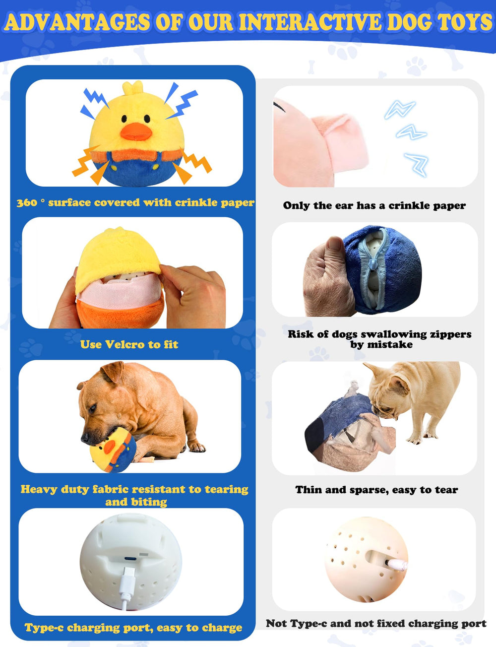 YONLIT crinkle interior duck toy emphasizing engaging textures.