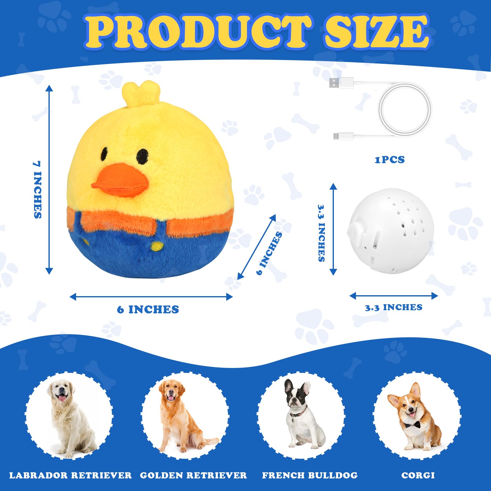 YONLIT recording playback feature duck toy enables personalized sounds.