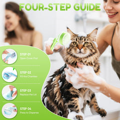 Yonynn Pet Bath Brush with coarse and fine teeth for varying coat types.