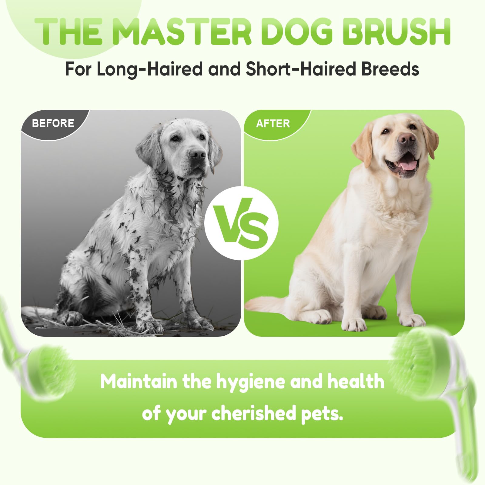 Yonynn Pet Bath Brush suited for dogs and cats grooming routines.