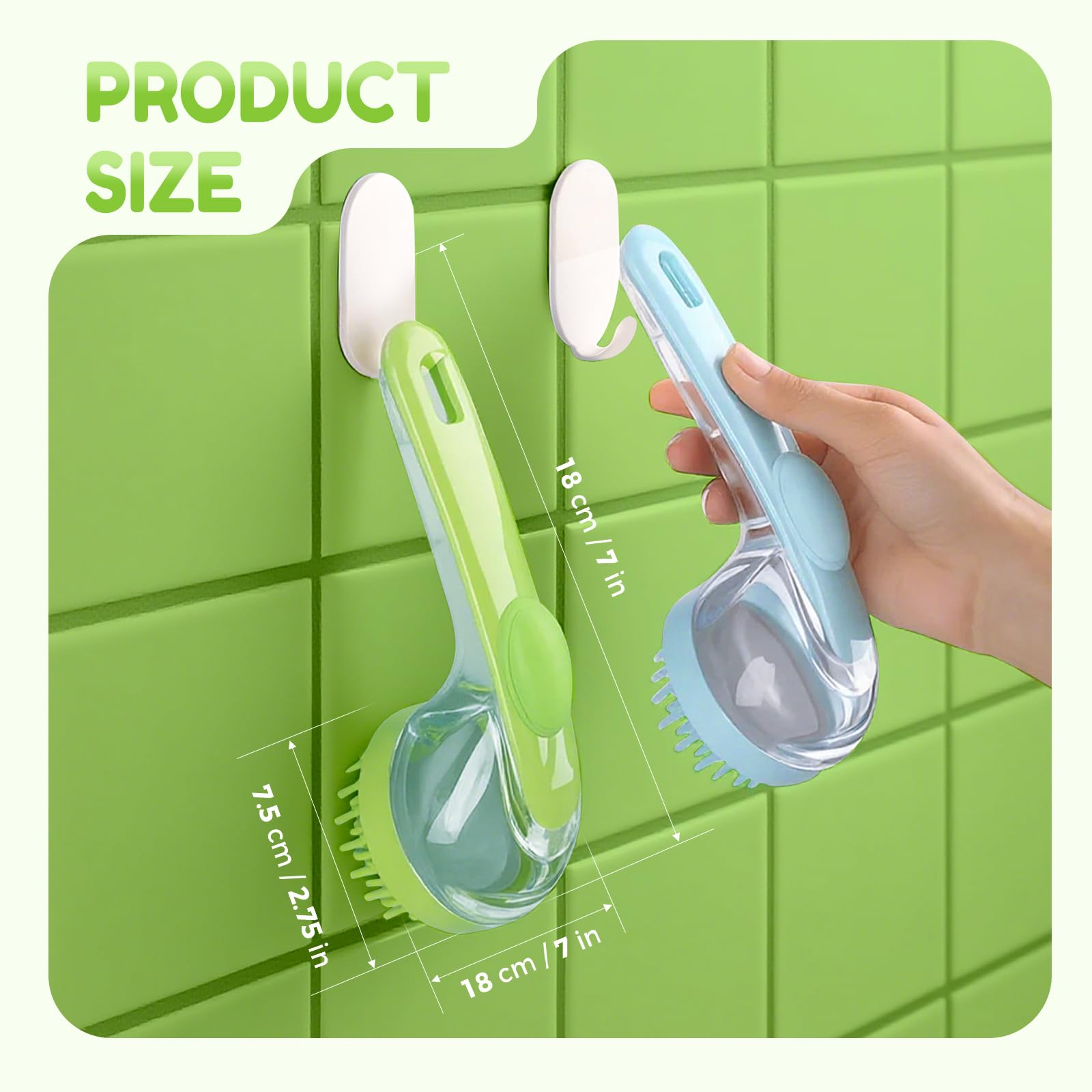 Yonynn Pet Bath Brush two-pack blue for easy, shared grooming.