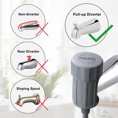 YOO.MEE patent-designed shower attachment showing innovative mechanism for quick setup