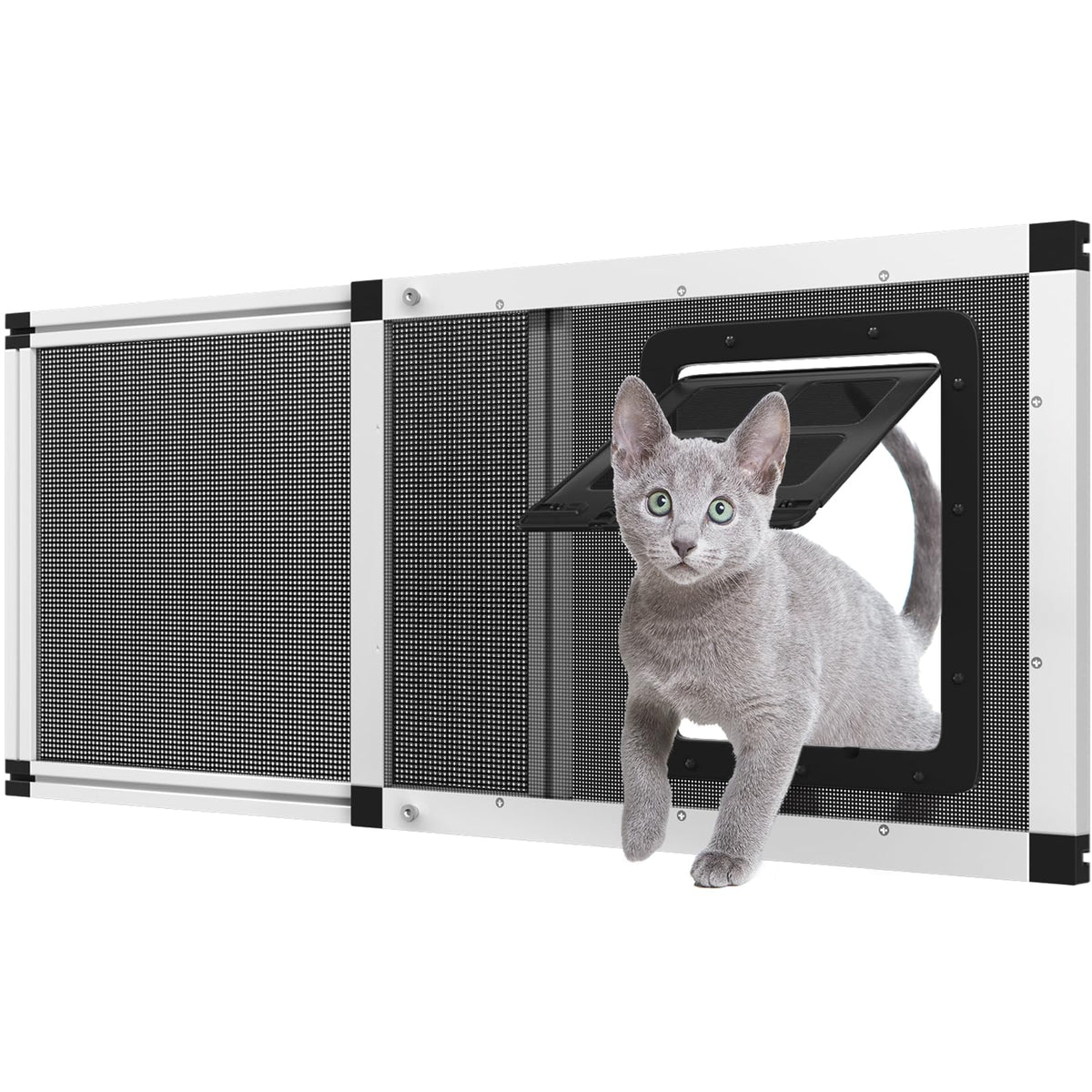 Yoochee ventilated pet door window frame with aluminum build for durable airflow.