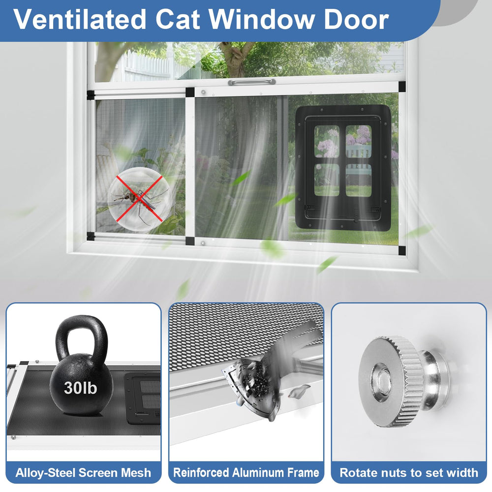 Yoochee window insert fits 32–38 inch sash width for easy installation.