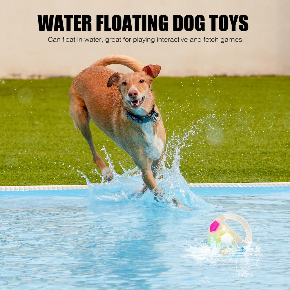 YOOGAO Pet dog toy ball hollow design supports interactive games, not for aggressive chewers.