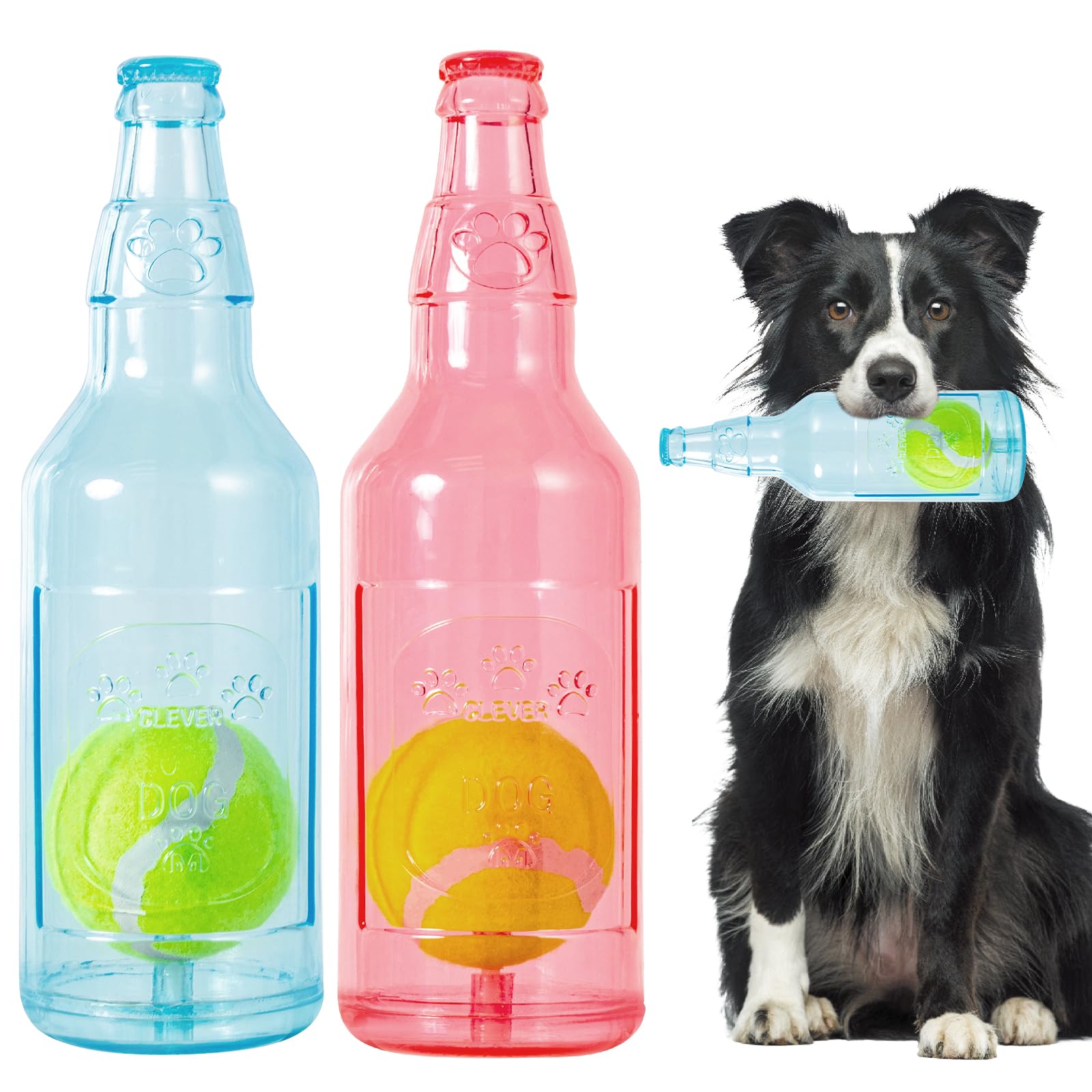 YOOGAO Pet squeaky bottle toy ready for fetch and outdoor play.