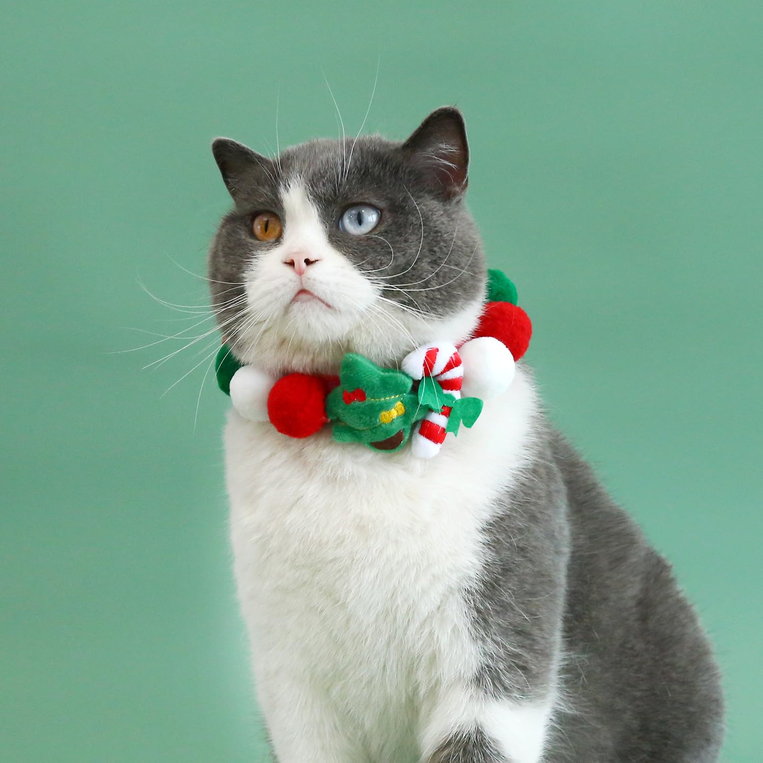 YOOLEETC Christmas dog-cat scarf style options help match every pet.
