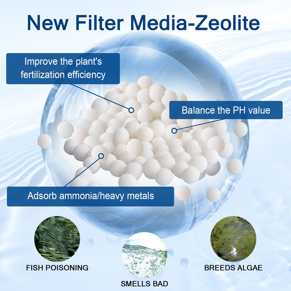 Yoolight activated carbon and zeolite absorb impurities for clearer water