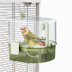 YOOSO WING automatic bath tub with clear water, easy bird monitoring