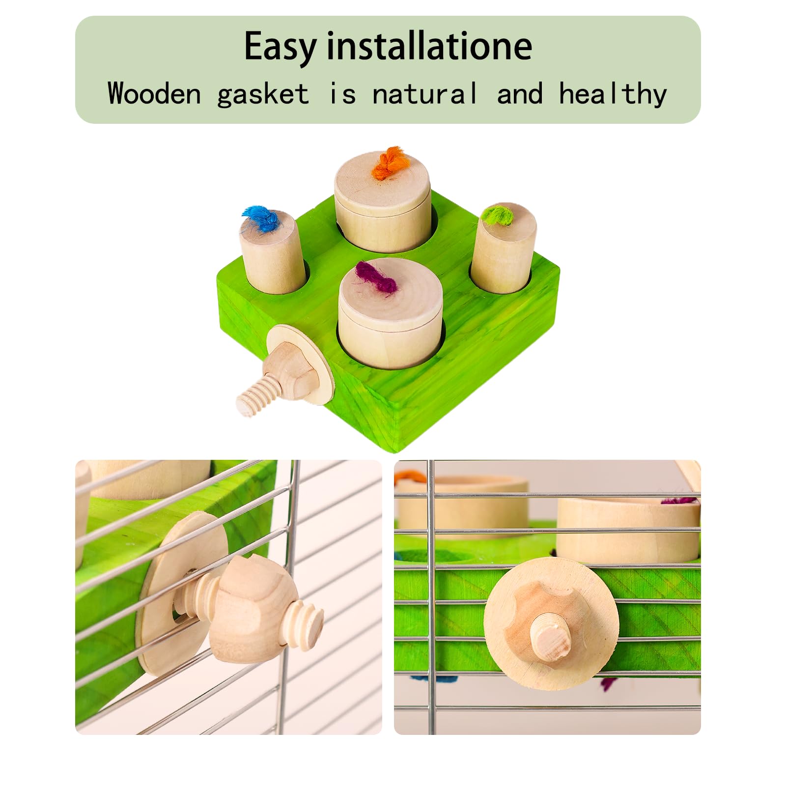 YOOSO WING Birdie Puzzle Feeder in action, birds forage and chew