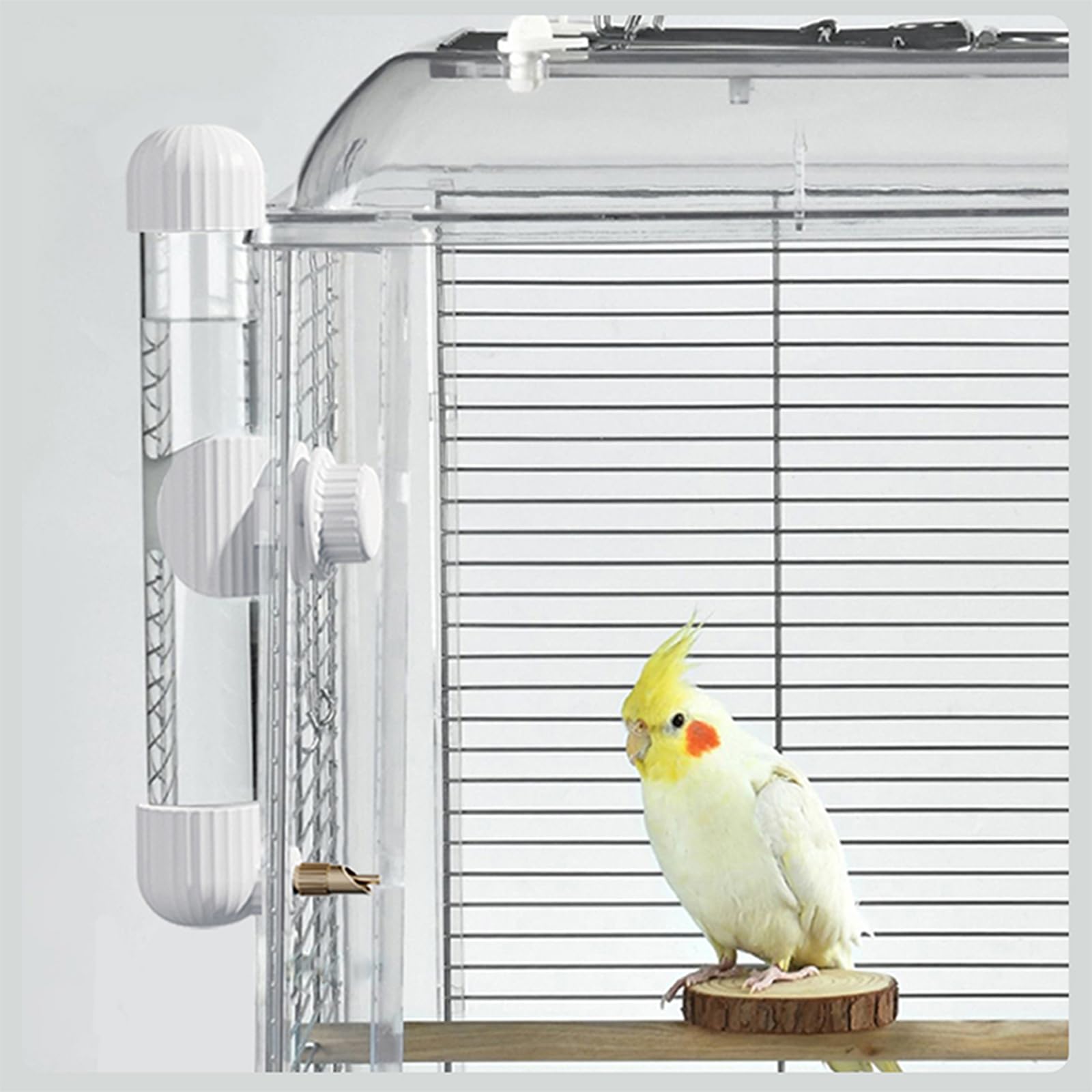 YOOSO WING clear water drainer inside cage for easy water monitoring