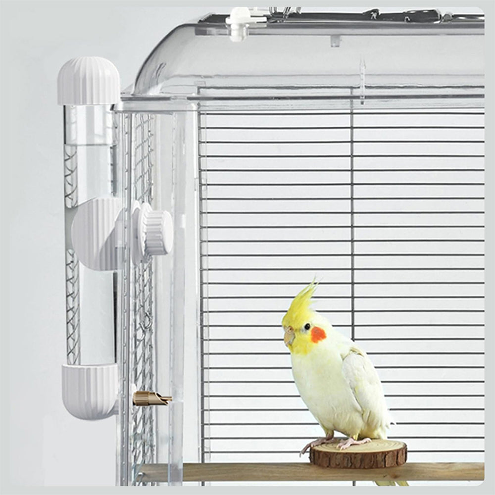 YOOSO WING clear water drainer inside cage for easy water monitoring