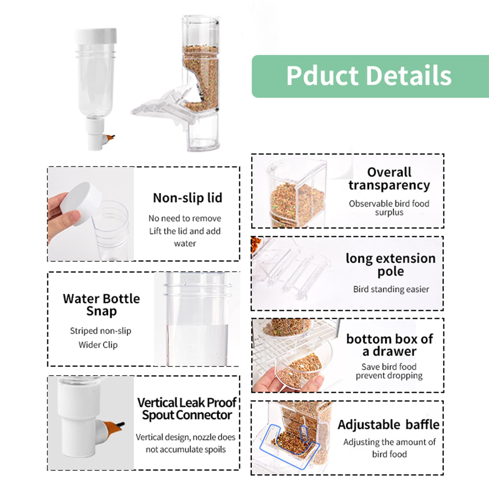 YOOSO WING Gravity Feeding Design minimizes daily refills and reduces mess