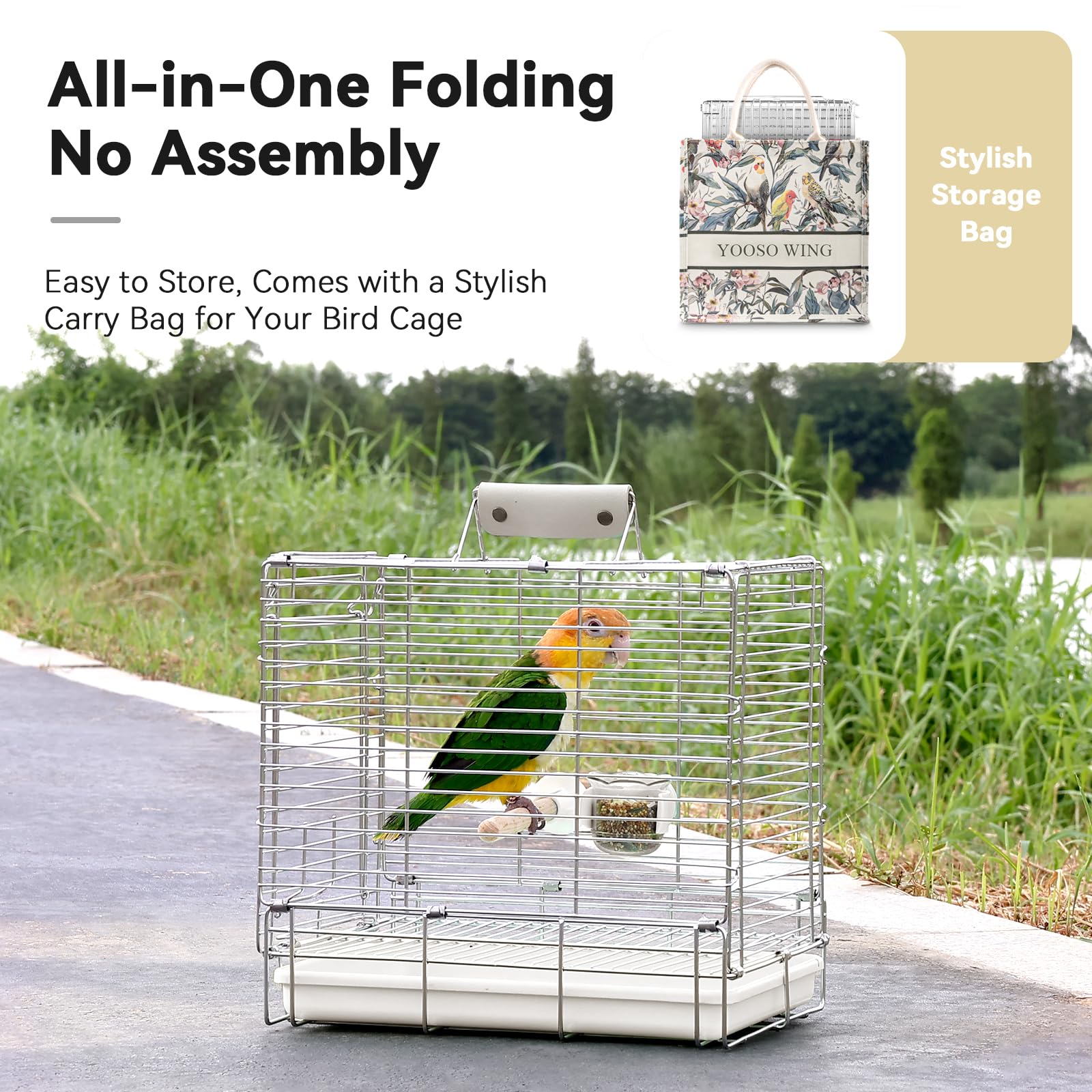 YOOSO WING lightweight travel cage ideal for on-the-go use