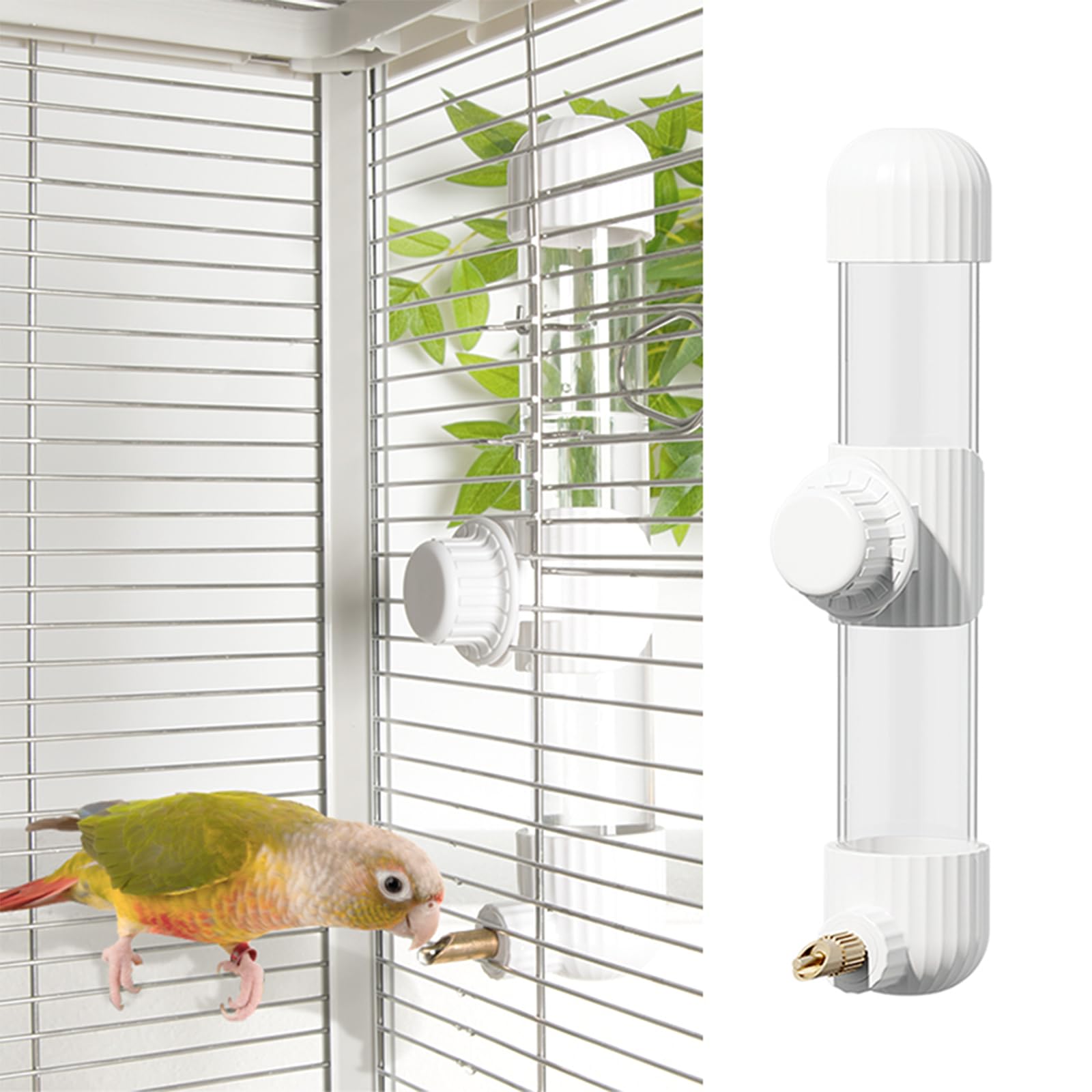 YOOSO WING No Mess Water Dispenser front view shows spill-free design for clean cages