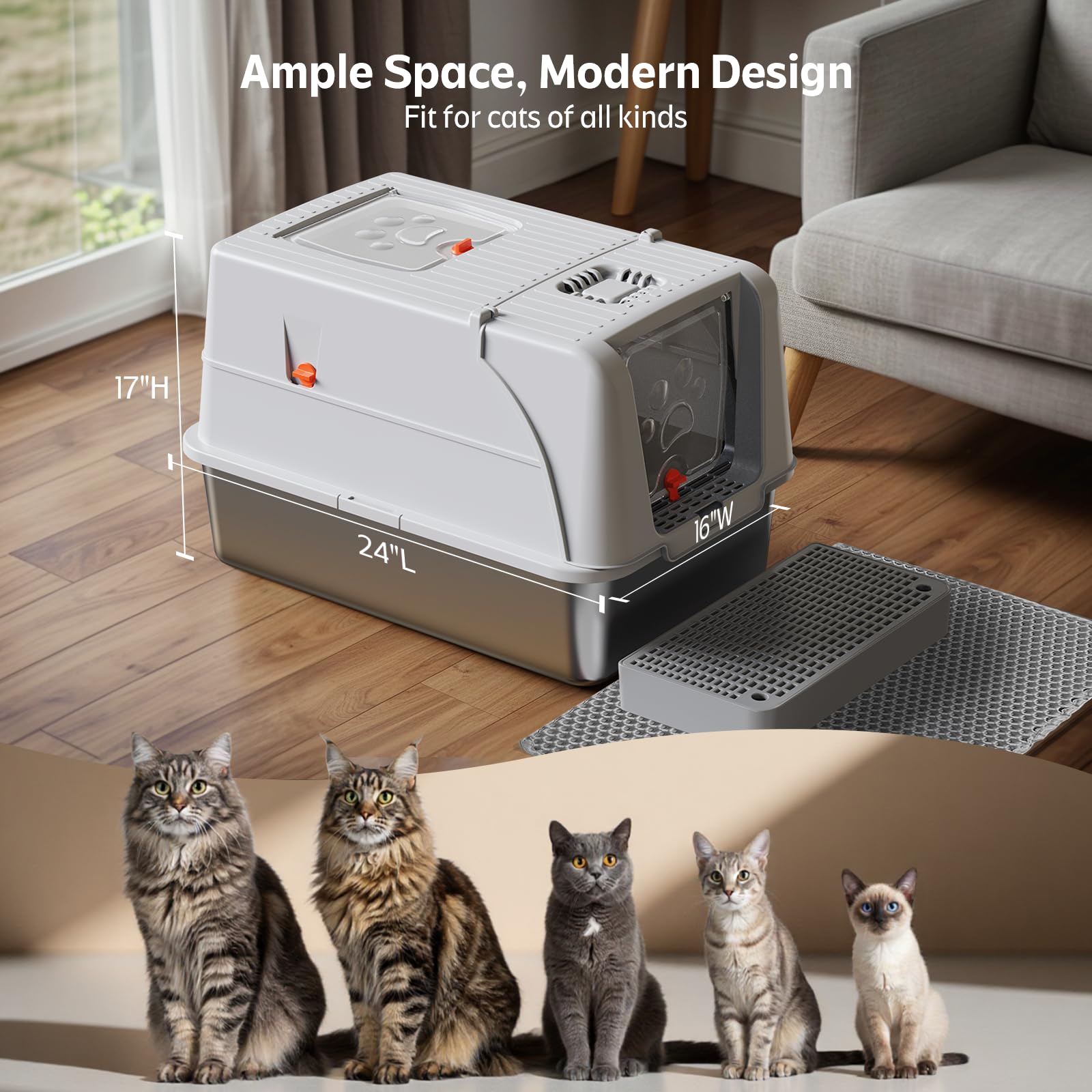 Yooson lid-removable-cover shown for easy access and quick cleaning routines.