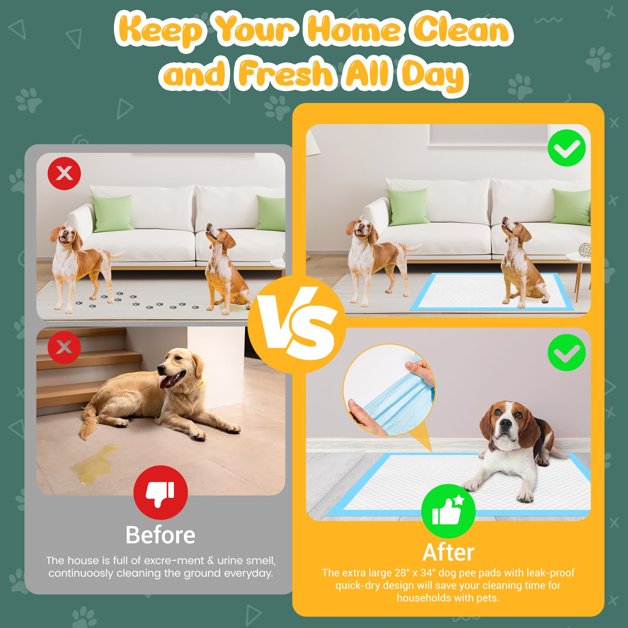 YOPETKI disposable pads simplify cleaning for busy dog owners.
