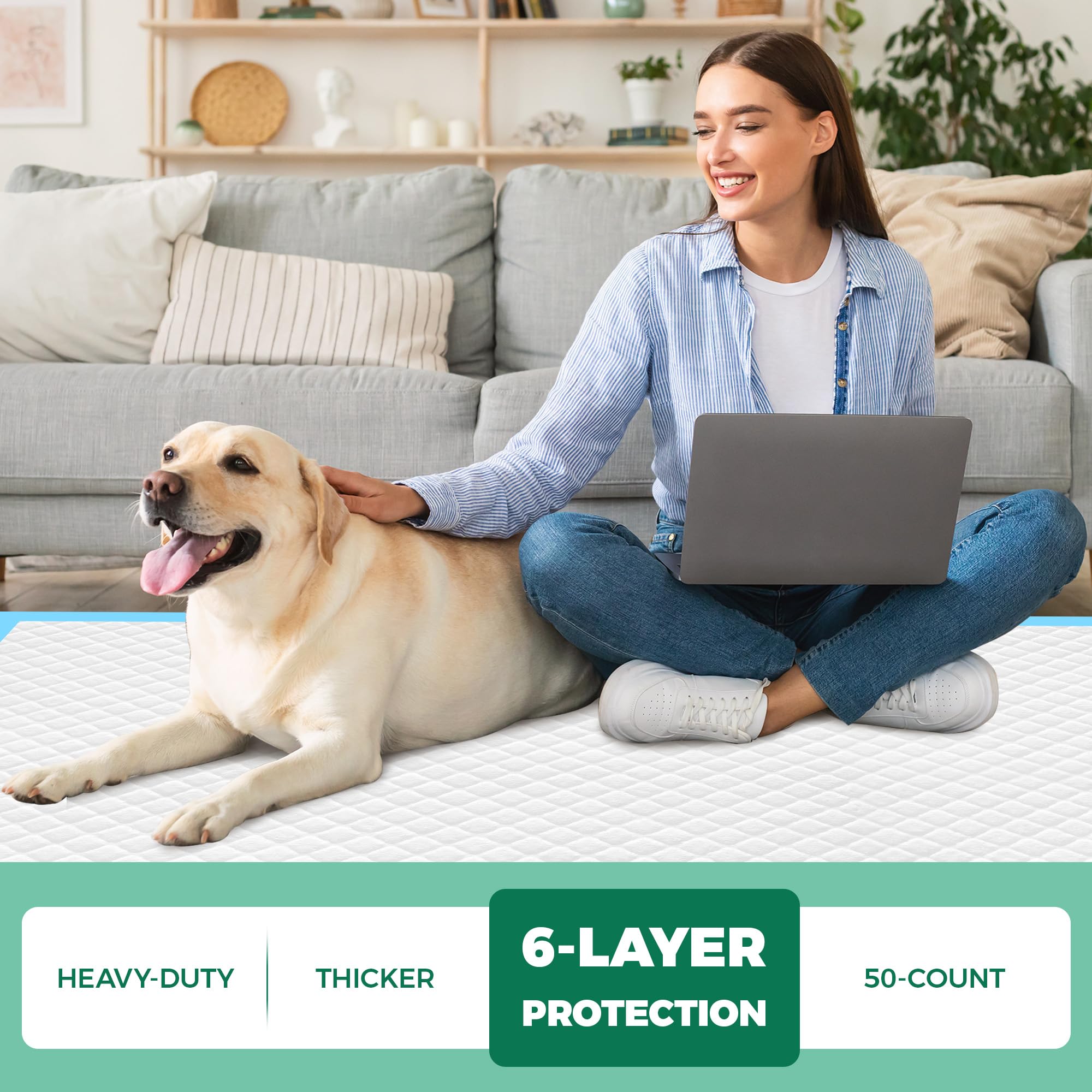 YOPETKI puppy housebreaking large pad supports crate training.