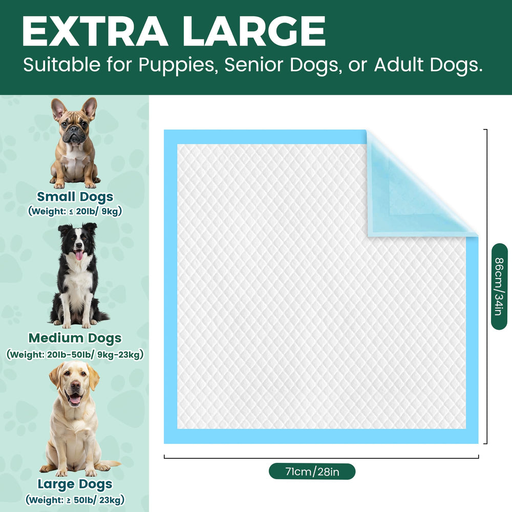 YOPETKI super absorbent xl pads trap liquid quickly to keep floors clean.