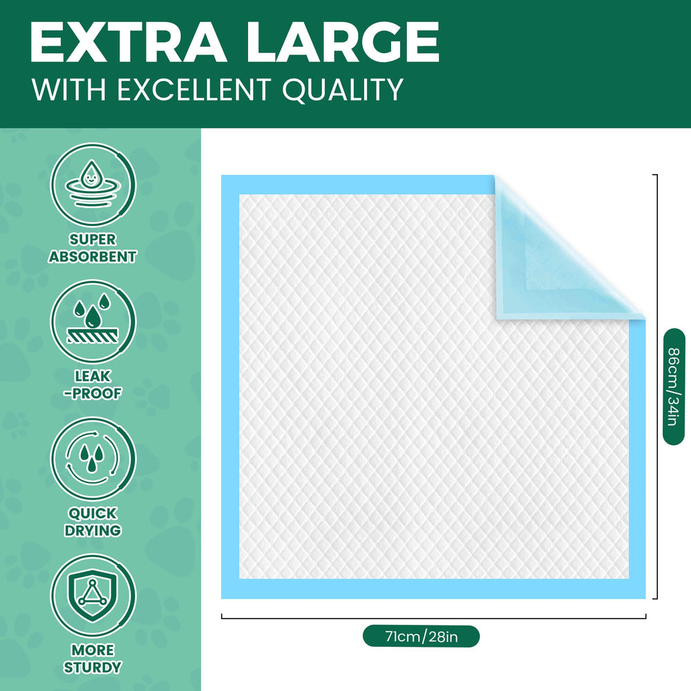 YOPETKI XL dog pee pad quick-dry technology keeps floors cleaner.