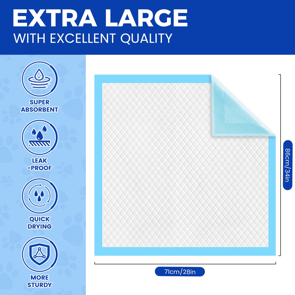 YOPETKI xl puppy pads absorbency close-up showing high liquid capacity