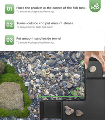 Yopetox dual-channel design encourages natural swimming and foraging.
