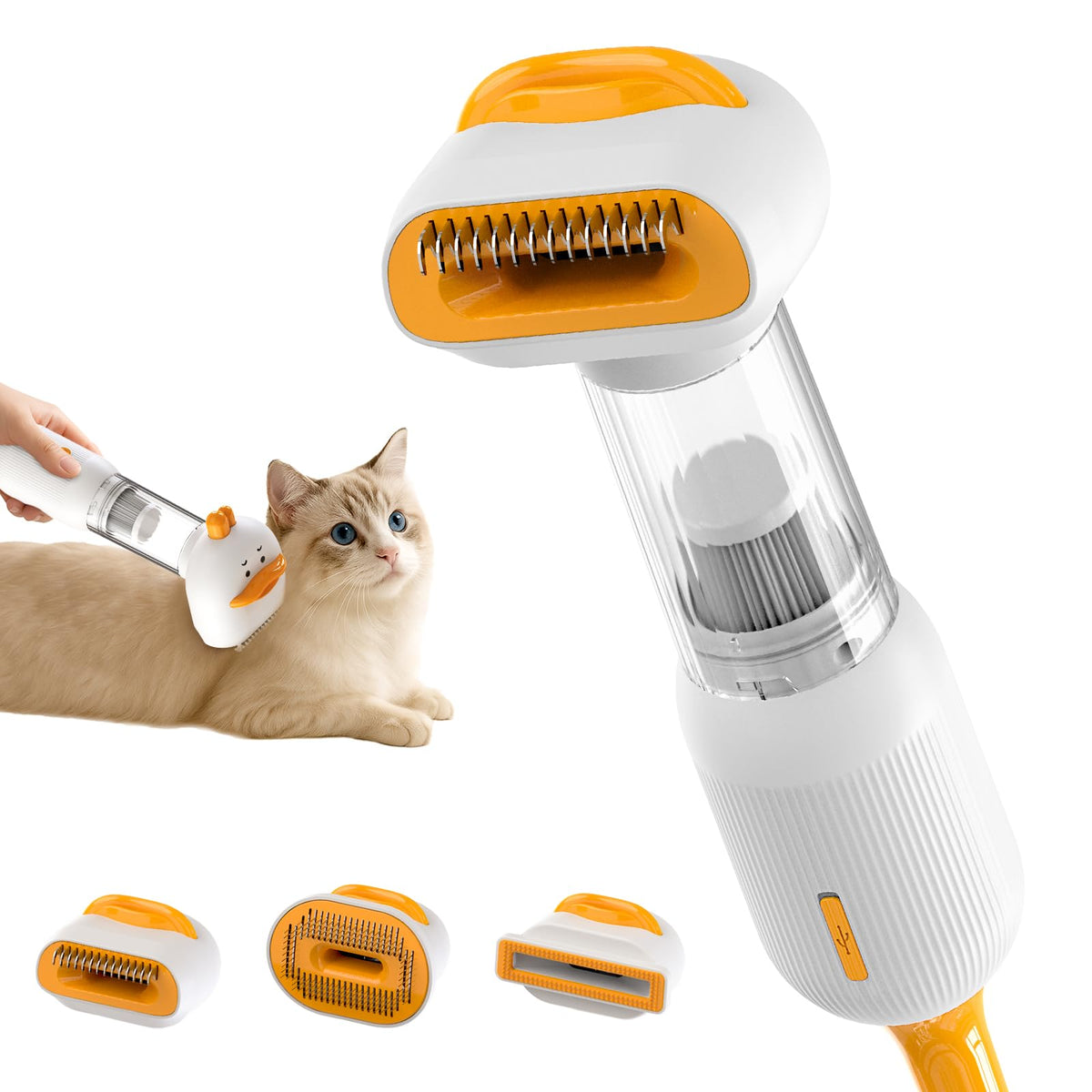 YoPoll cat grooming vacuum kit handheld design for easy fur cleanup