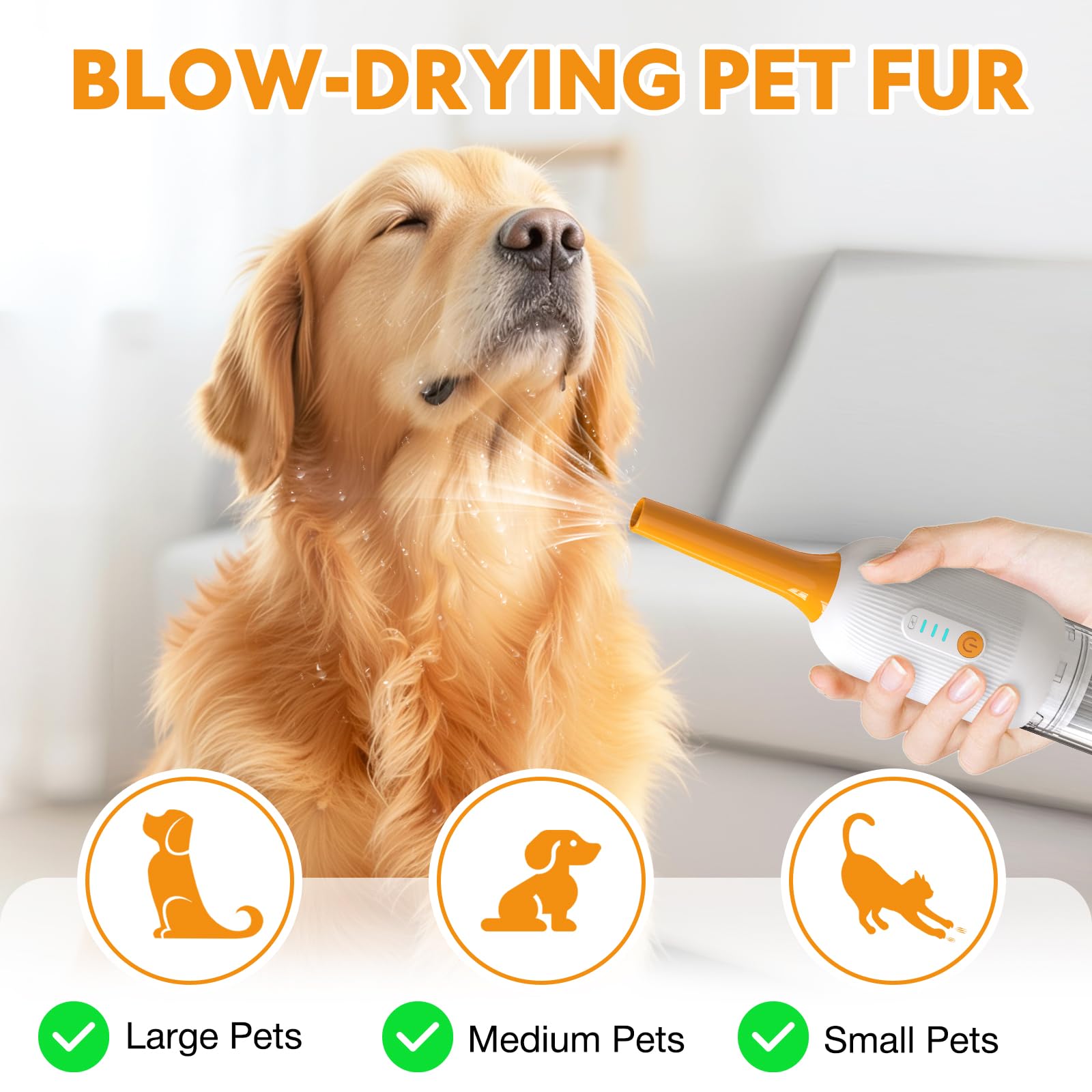 YoPoll in-use image shows efficient fur pickup during grooming