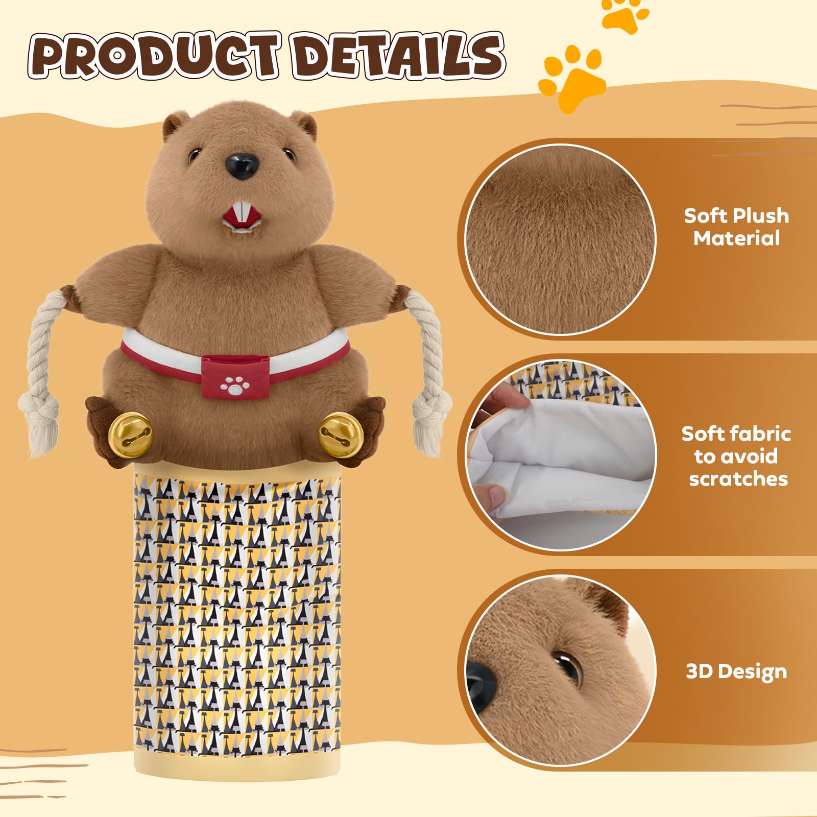 YoPoll Cat Wrestling Glove durable materials showcasing claw-resistant build for rugged play