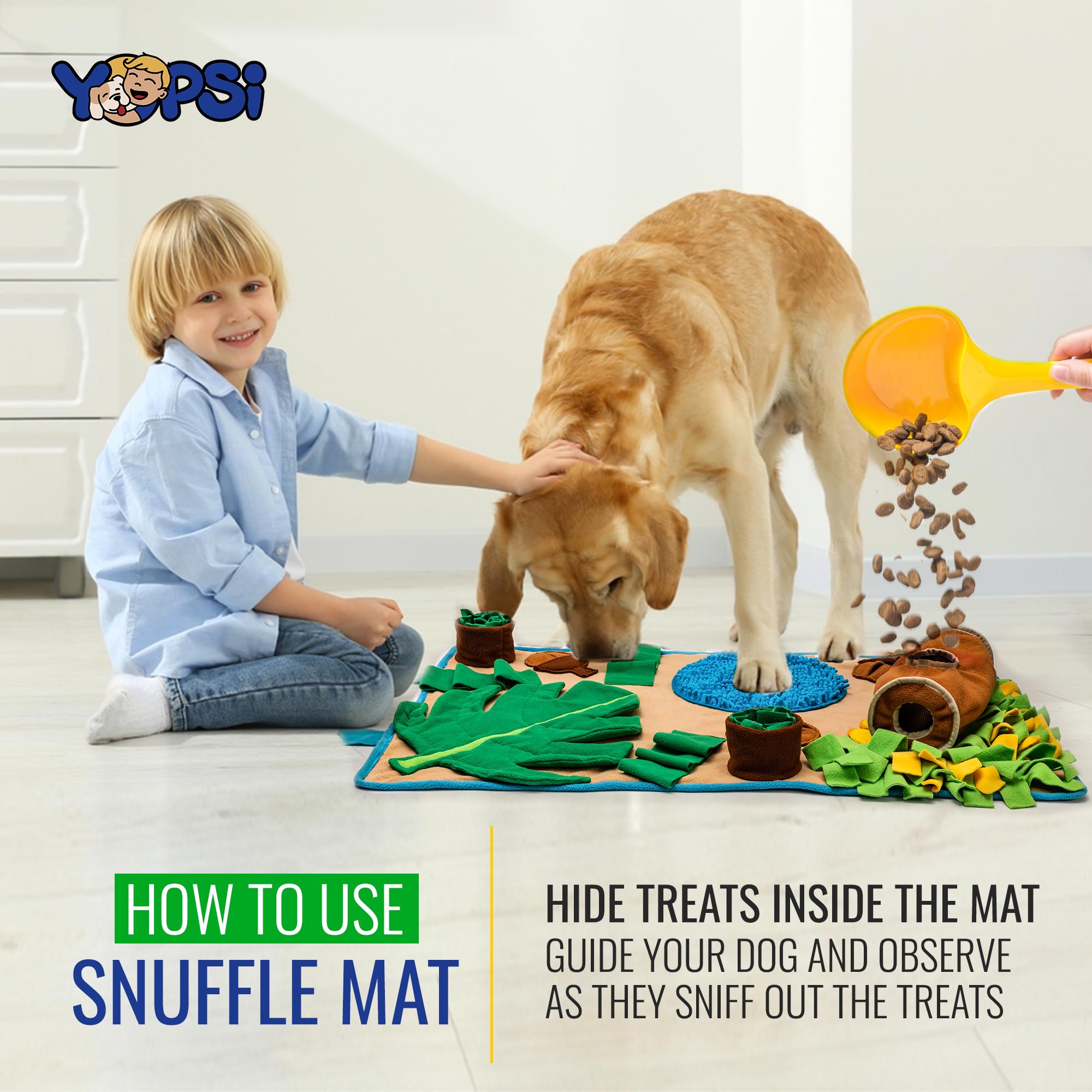 YOPSI Snuffle Mat large breed machine-washable for easy cleaning after use