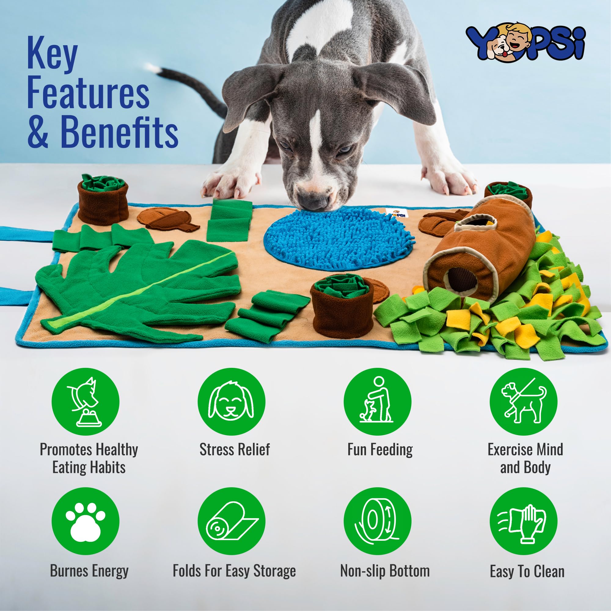 YOPSI Snuffle Mat large breed non-slip bottom prevents sliding during play
