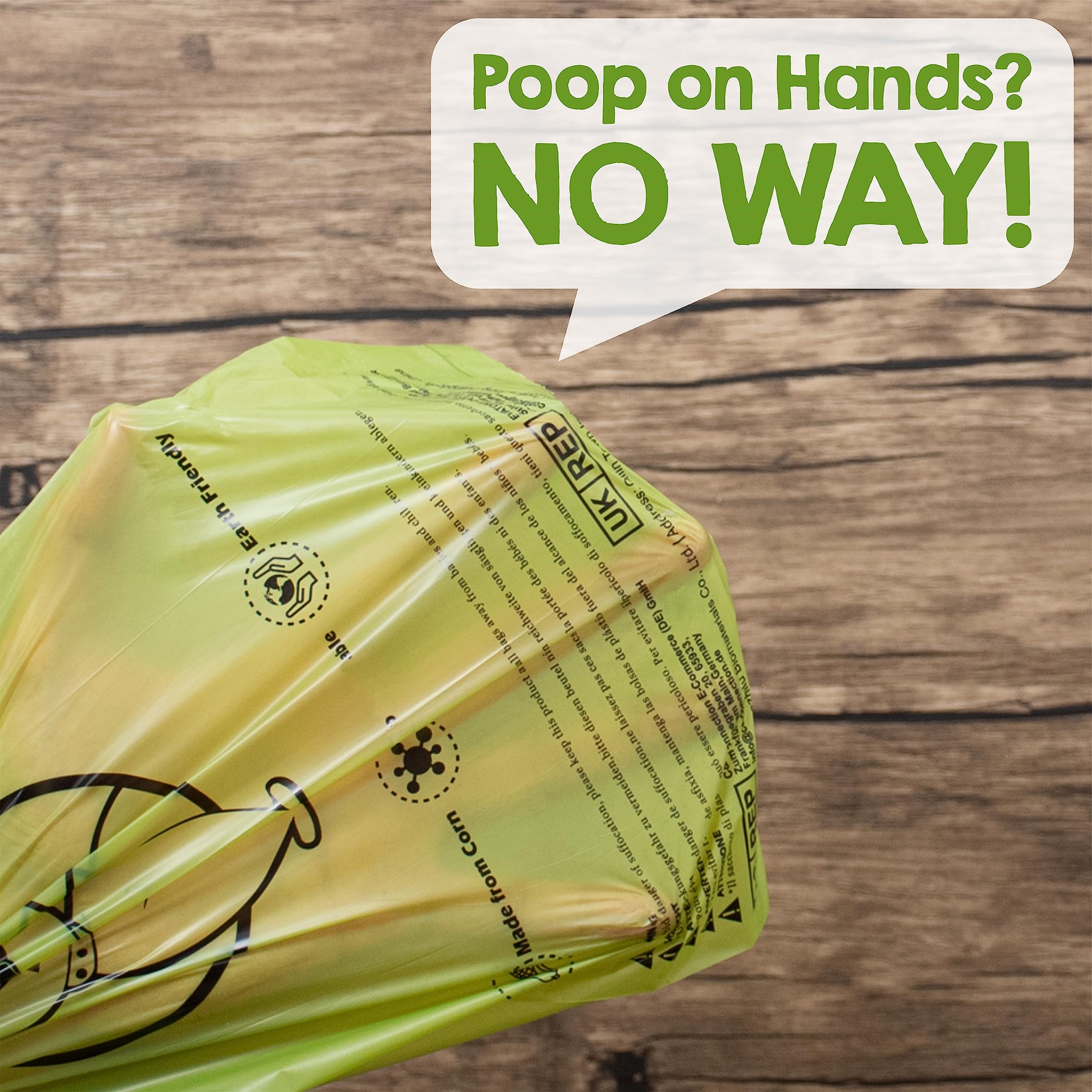 YORJA extra-thick leak-proof bags demonstrate strength during pickup.