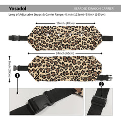 Yosadol dragón-barbudo arnes-cuero-nylon, arnés ajustable para reptiles pequeños.