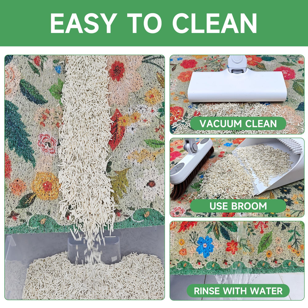 YOSEPATI Cat Litter Mat easy-clean design for quick maintenance.