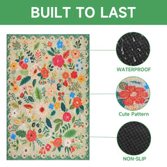 YOSEPATI Cat Litter Mat soft PVC feels gentle on paws while catching litter.